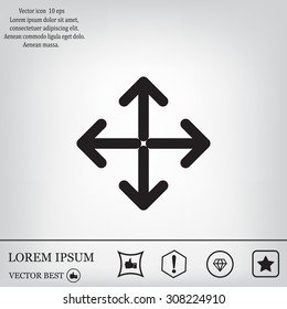 Extend, Re-size, Enlarge. Vector illustration