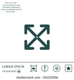 Extend, Re-size, Enlarge. Vector illustration