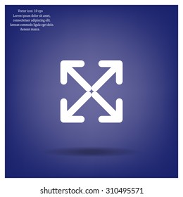 Extend, Re-size, Enlarge. Vector illustration