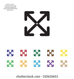 Extend, Re-size, Enlarge. Vector illustration