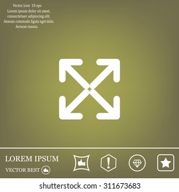 Extend, Re-size, Enlarge. Vector illustration