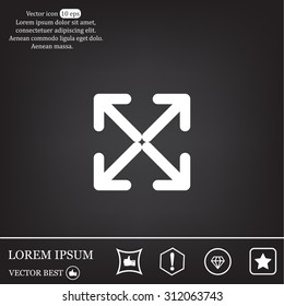 Extend, Re-size, Enlarge. Vector illustration