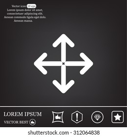 Extend, Re-size, Enlarge. Vector illustration