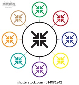 Extend, Re-size, Enlarge. Vector illustration