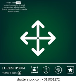Extend, Re-size, Enlarge. Vector illustration