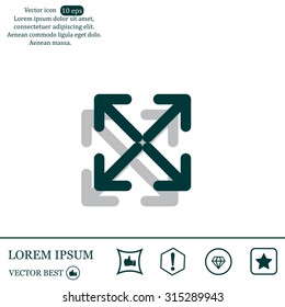 Extend, Re-size, Enlarge. Vector illustration