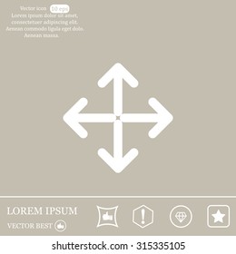 Extend, Re-size, Enlarge. Vector illustration