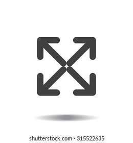 Extend, Re-size, Enlarge. Vector illustration