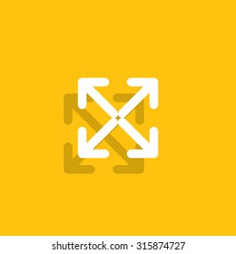 Extend, Re-size, Enlarge. Vector illustration