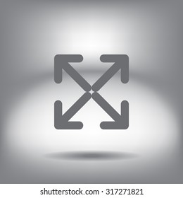 Extend, Re-size, Enlarge. Vector illustration