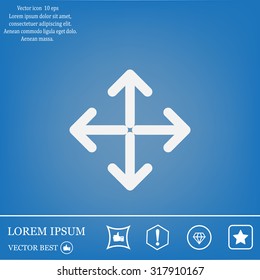 Extend, Re-size, Enlarge. Vector illustration