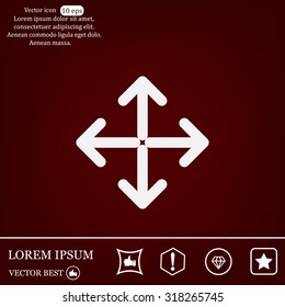 Extend, Re-size, Enlarge. Vector illustration