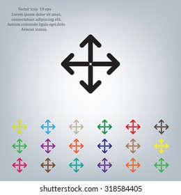 Extend, Re-size, Enlarge. Vector illustration