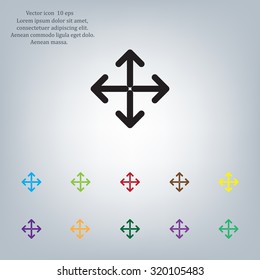 Extend, Re-size, Enlarge. Vector illustration