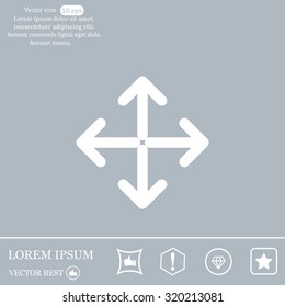 Extend, Re-size, Enlarge. Vector illustration