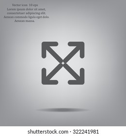 Extend, Re-size, Enlarge. Vector illustration