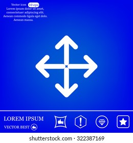 Extend, Re-size, Enlarge. Vector illustration