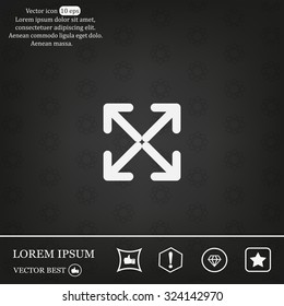 Extend, Re-size, Enlarge. Vector illustration