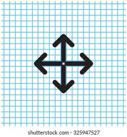 Extend, Re-size, Enlarge. Vector illustration