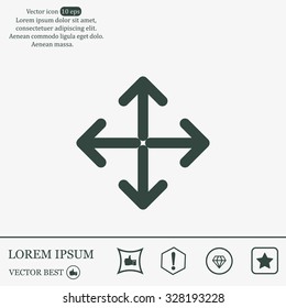 Extend, Re-size, Enlarge. Vector illustration