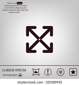 Extend, Re-size, Enlarge. Vector illustration