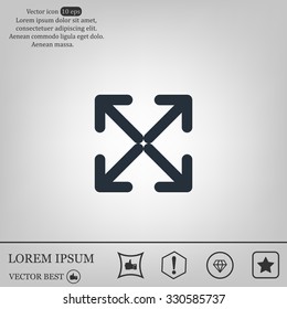 Extend, Re-size, Enlarge. Vector illustration