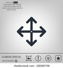 Extend, Re-size, Enlarge. Vector illustration