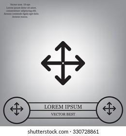 Extend, Re-size, Enlarge. Vector illustration