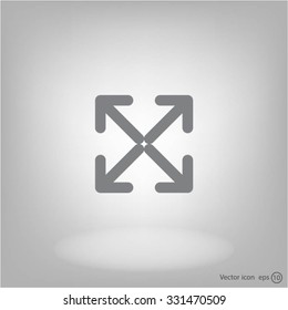Extend, Re-size, Enlarge. Vector illustration