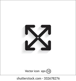 Extend, Re-size, Enlarge. Vector illustration