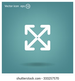 Extend, Re-size, Enlarge. Vector illustration