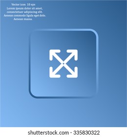 Extend, Re-size, Enlarge. Vector illustration