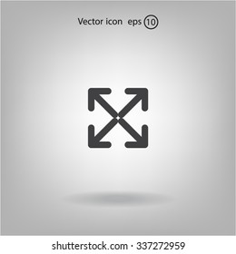 Extend, Re-size, Enlarge. Vector illustration