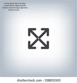 Extend, Re-size, Enlarge. Vector illustration