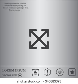 Extend, Re-size, Enlarge. Vector illustration