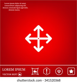 Extend, Re-size, Enlarge. Vector illustration