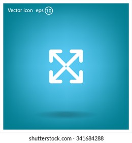 Extend, Re-size, Enlarge. Vector illustration