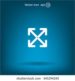 Extend, Re-size, Enlarge. Vector illustration