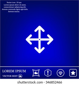 Extend, Re-size, Enlarge. Vector illustration