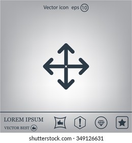 Extend, Re-size, Enlarge. Vector illustration