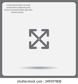 Extend, Re-size, Enlarge. Vector illustration