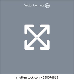 Extend, Re-size, Enlarge. Vector illustration