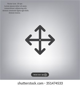 Extend, Re-size, Enlarge. Vector illustration