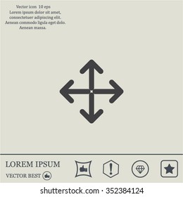 Extend, Re-size, Enlarge. Vector illustration