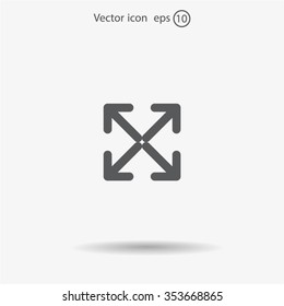 Extend, Re-size, Enlarge. Vector illustration