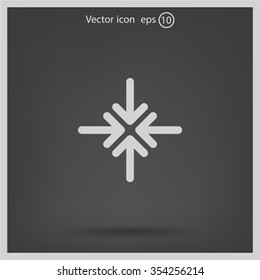Extend, Re-size, Enlarge. Vector illustration