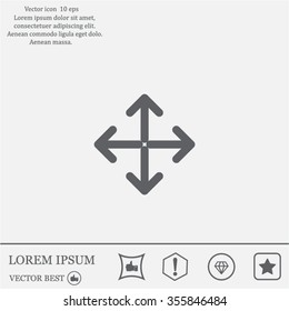 Extend, Re-size, Enlarge. Vector illustration