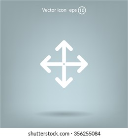 Extend, Re-size, Enlarge. Vector illustration