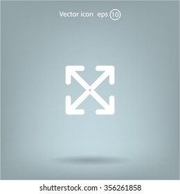 Extend, Re-size, Enlarge. Vector illustration