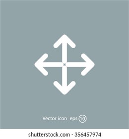 Extend, Re-size, Enlarge. Vector illustration